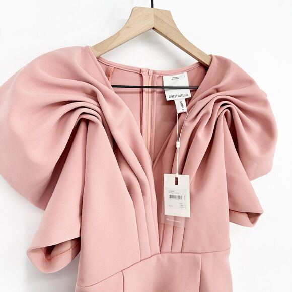 NEW Asos C/MEO On The Level Mini Dress Puff Sleeve Pink Small - Picture 4 of 12